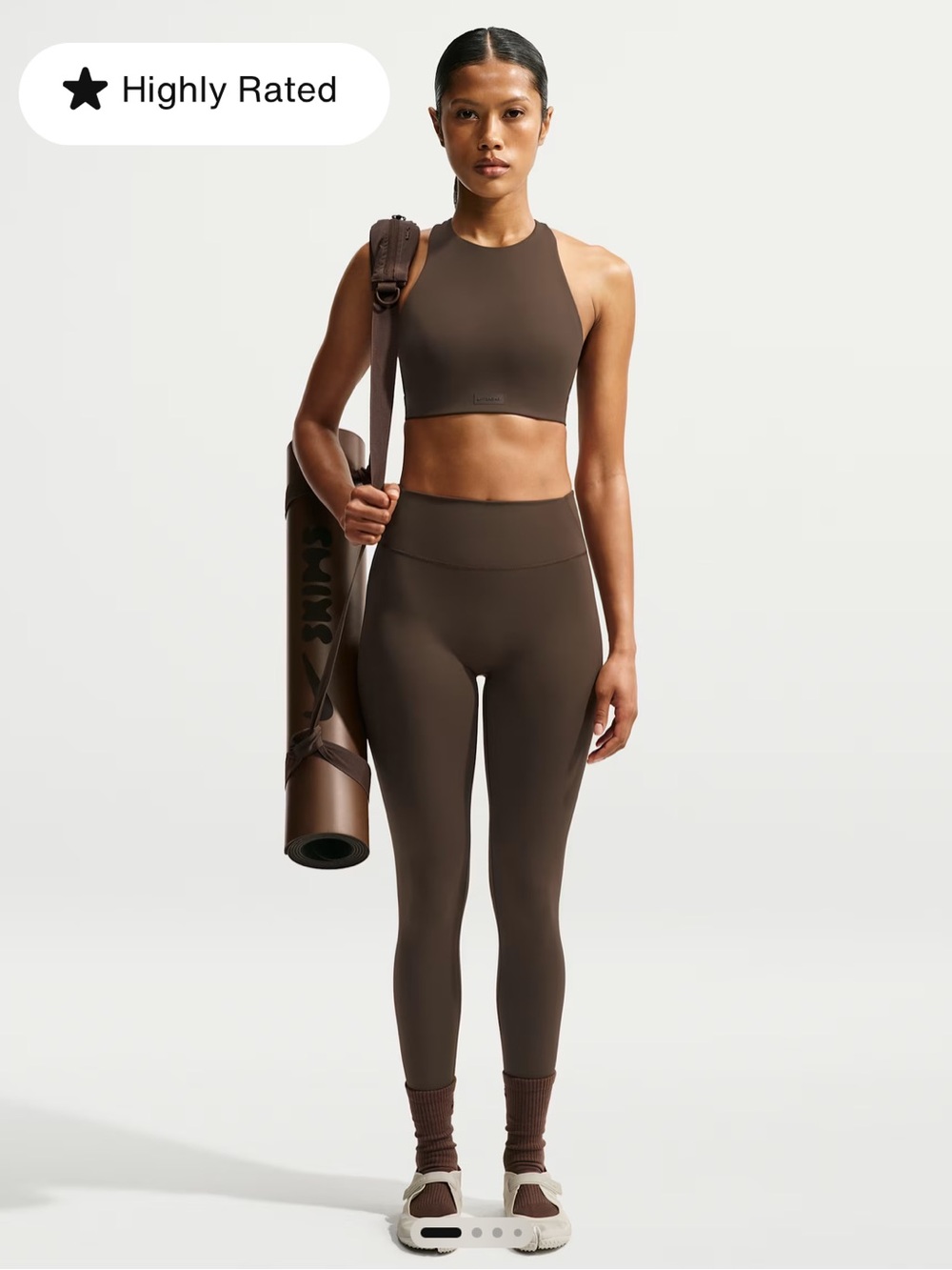SKIMS Brown High-Waist Seamless Leggings